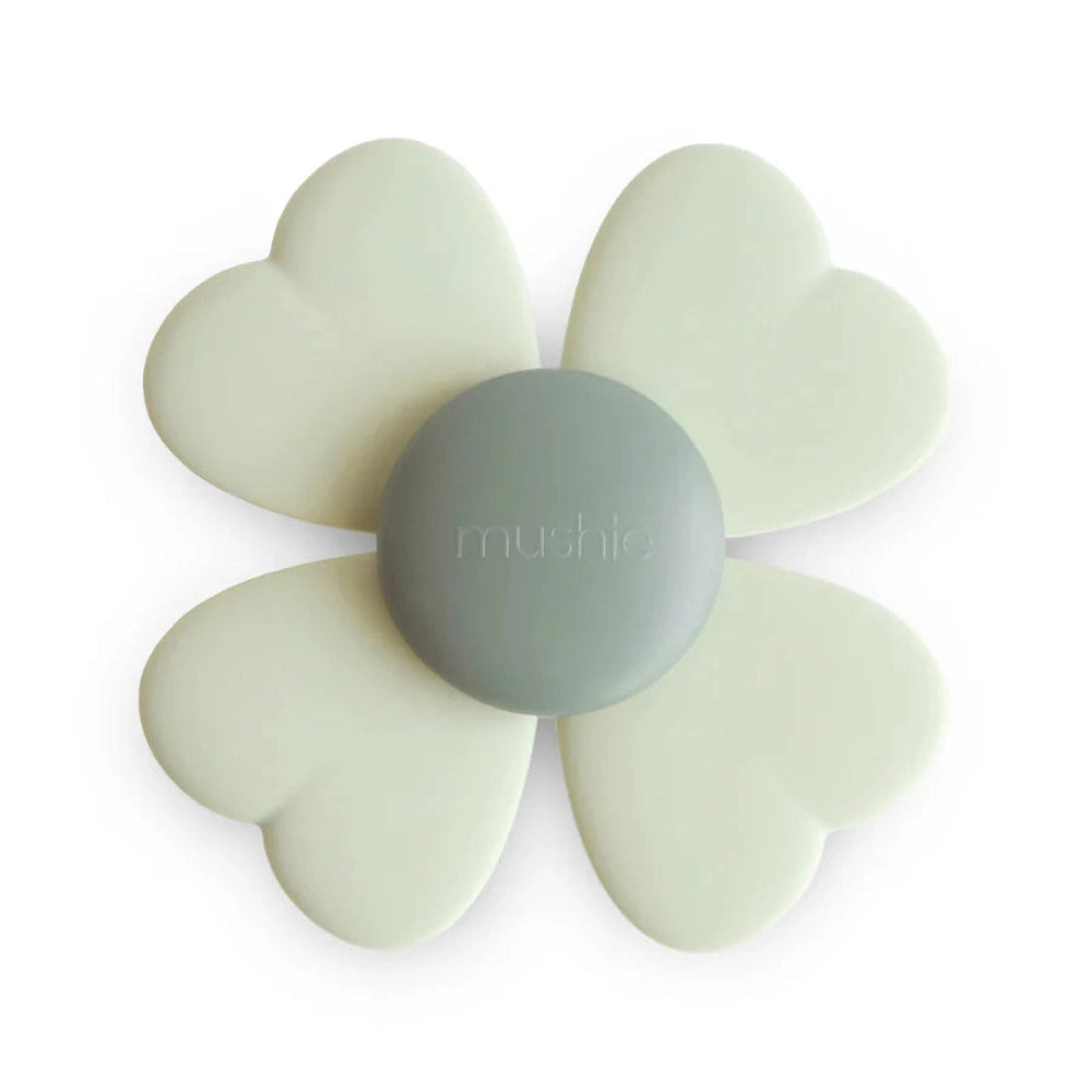 Mushie spinner avec ventouse - trèfle à quatre feuilles