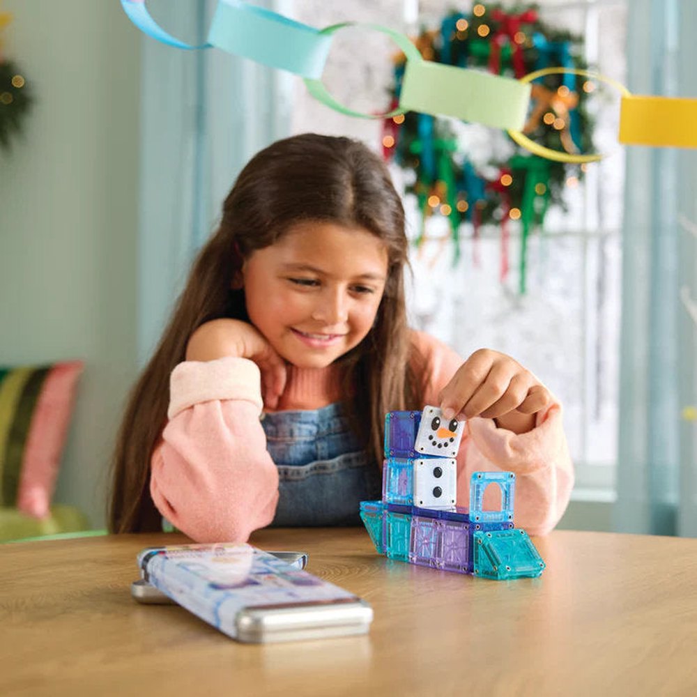 Magna-Tiles Micro Mags Set de voyage Winter Wonder | 26 pièces