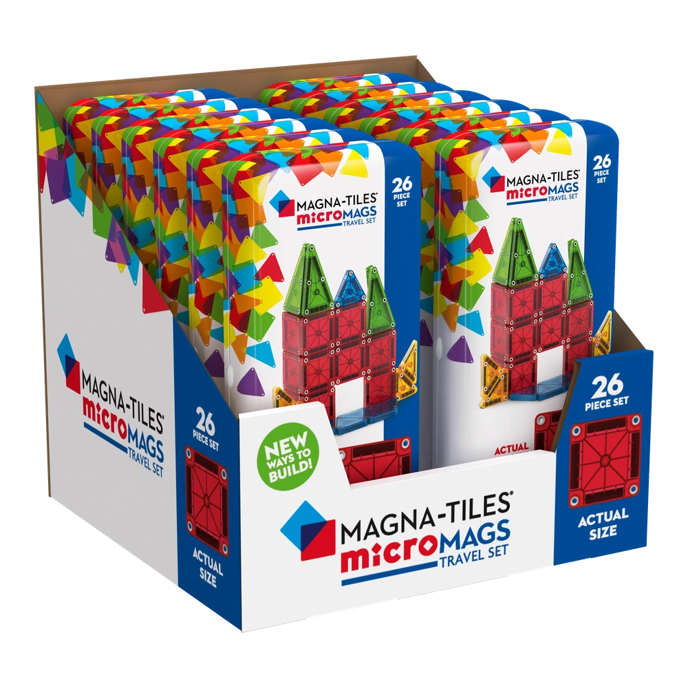 Maga-Tiles Micro Mags Coffret de voyage | 26 pièces