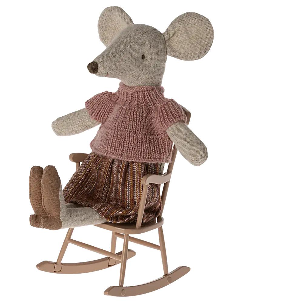 Maileg | Chaise à bascule miniature - Dark Powder - souris