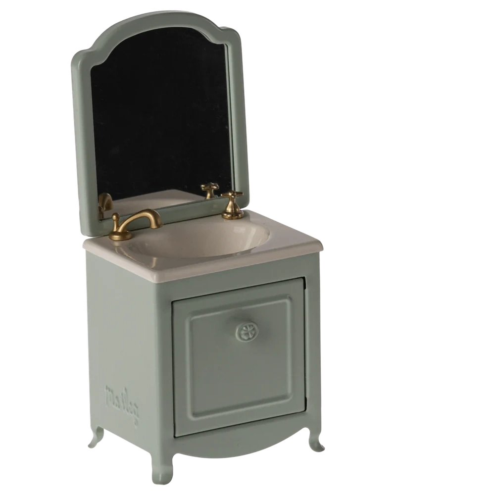 Maileg | Meuble-lavabo miniature, souris - menthe