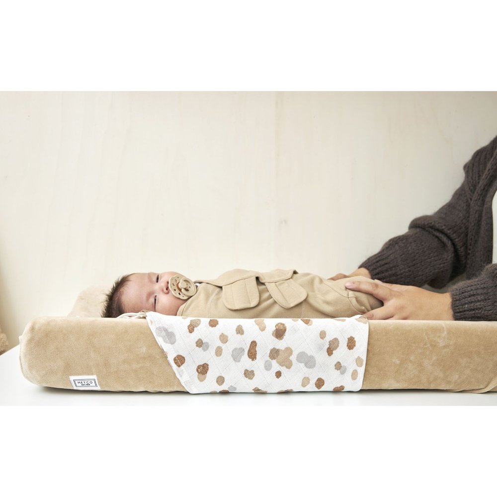 Housse de matelas à langer 50x70cm - velours sable-