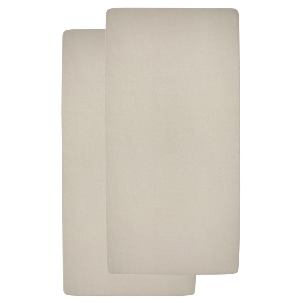 drap-housse 60X120Cm - Jersey/Sable - lot de 2
