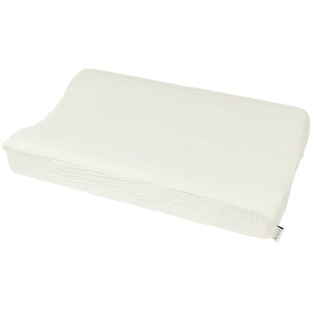 Meyco Housse en mousseline pour matelas à langer/plan à langer - uni blanc cassé