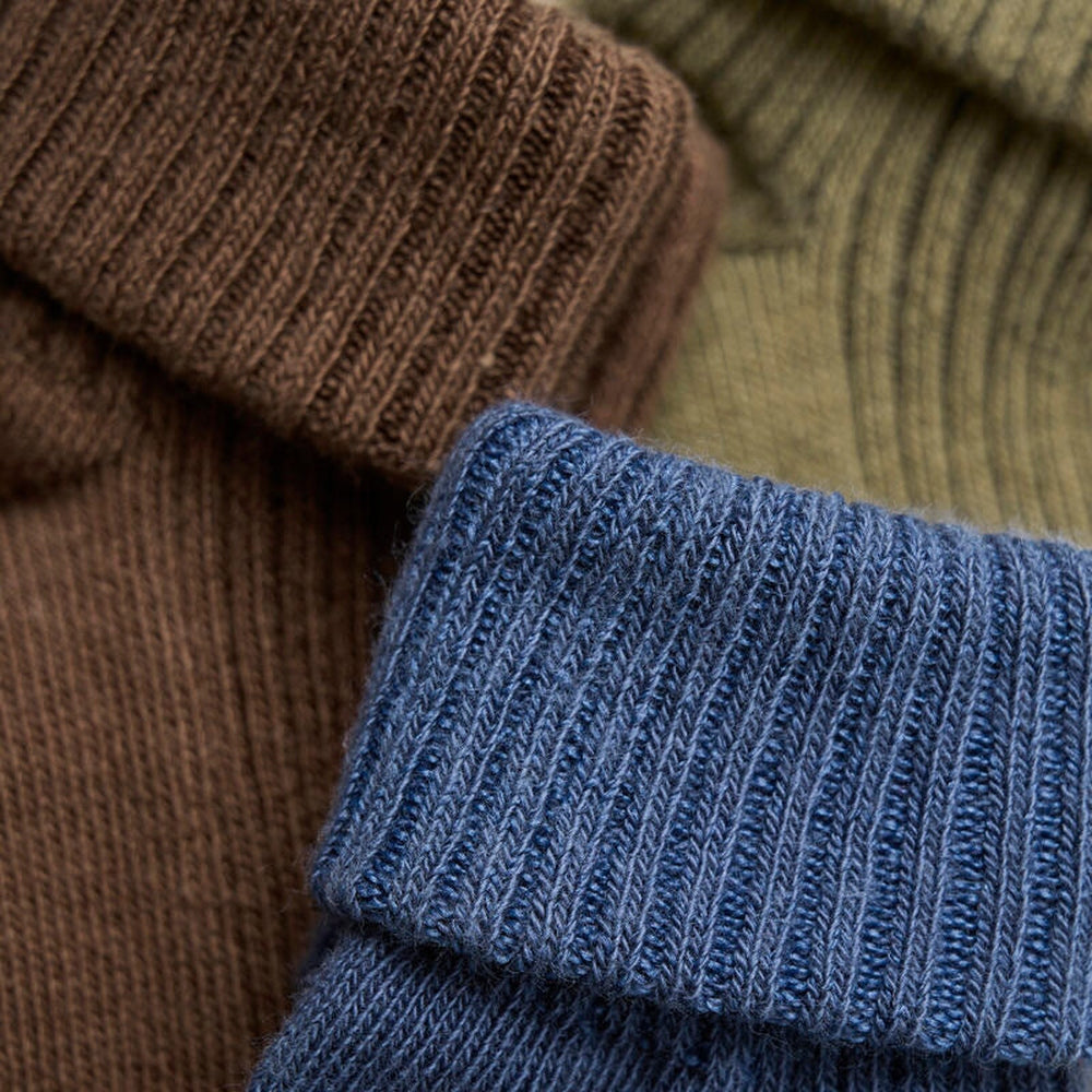 Minymo lot de 3 chaussettes bébé - vert olive foncé