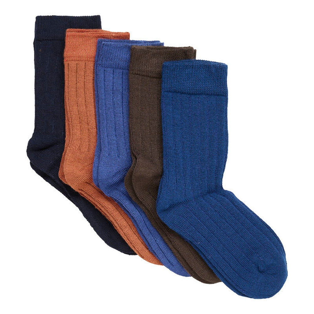 Minymo lot de 5 chaussettes en bambou - Total Eclipse