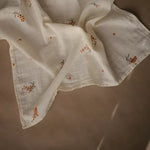 Mushie - Lot de 3 langes en mousseline - Fleurs