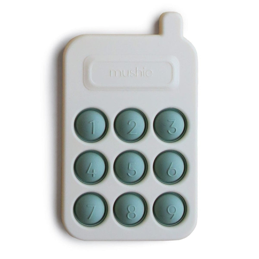 Mushie Téléphone jouet à presser - Bleu Cambridge