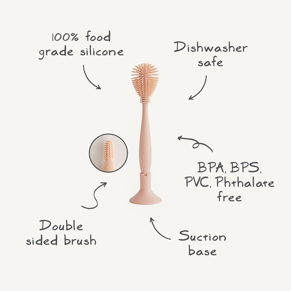 Mushie Brosse à biberon en silicone - Nettoyage des biberons - Shifting Sand
