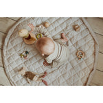 Play&Go Tapis de jeu 3-en-1 - Soft Organic - Rayures bleues