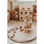 Play&Go Tapis de jeu 3-en-1 - Doux bio - Rayures marron