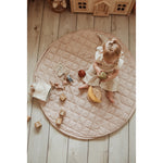 Play&Go Tapis de jeu 3-en-1 - Doux biologique - Rayures marron