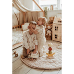 Play&Go Tapis de jeu 3en1 - Soft Organic - Rayures marron