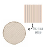 Play&Go tapis de jeu 3-en-1 - doux bio - rayures bleues