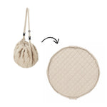 Play&Go Tapis de jeu 3 en 1 - Doux bio - Rayures bleues