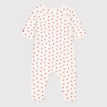 Pyjama bébé en velours à imprimé cœurs