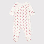 Pyjama bébé en velours à imprimé cœurs