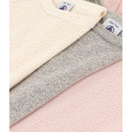 Petit Bateau | Lot de 3 bodies en coton uni à manches longues