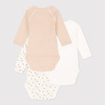 Lot de 3 bodies croisés à manches longues Petit Bateau