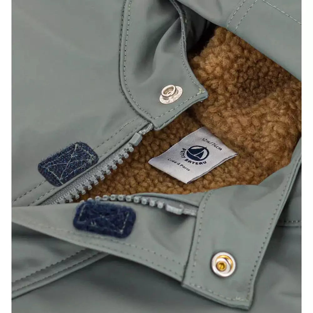 Petit Bateau | Imperméable chaud pour bébé - Sage/Teddy