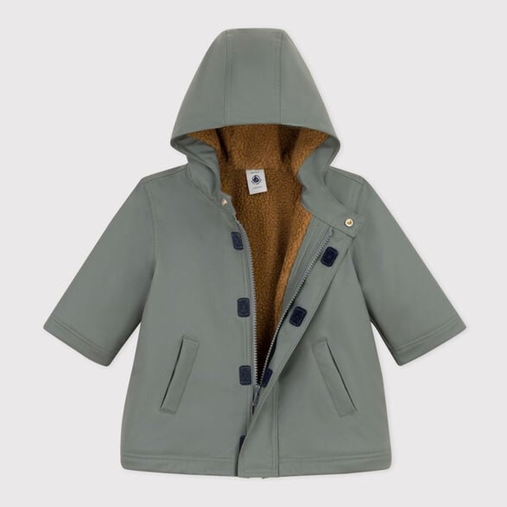 Imperméable chaud pour bébés - Sauge/Teddy