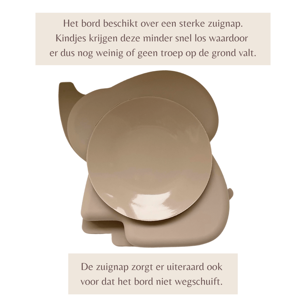 Assiette compartimentée Pinnawala avec ventouse l Beige