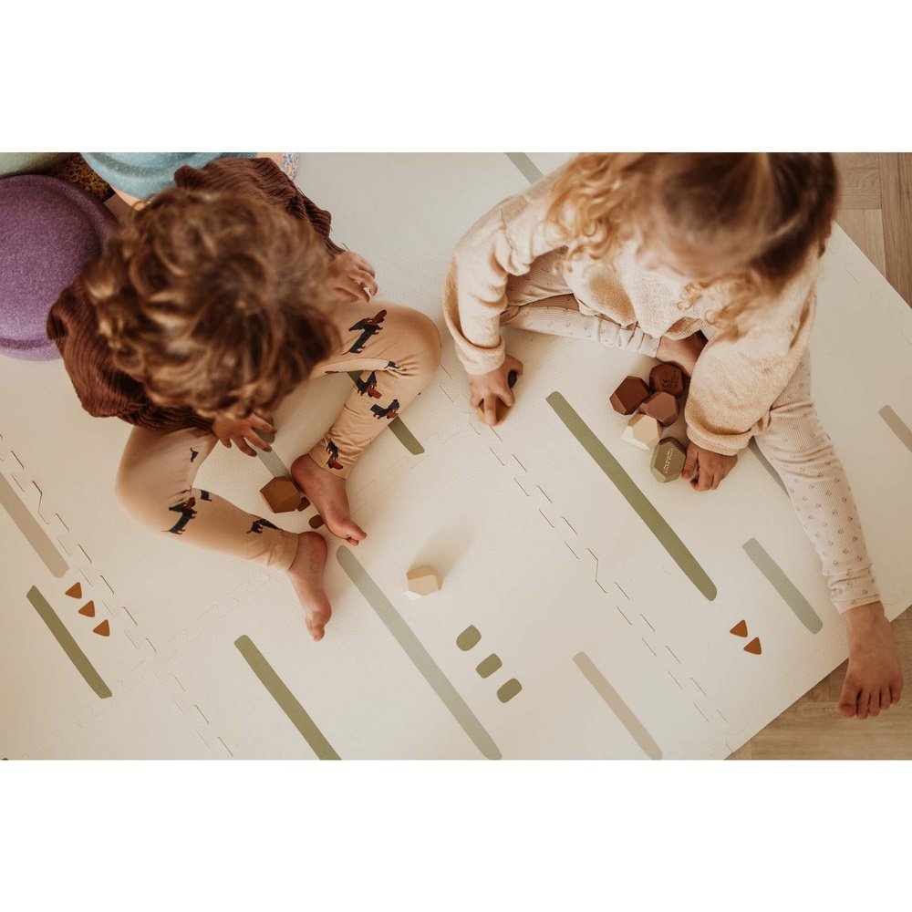 Play&Go Tapis de jeu puzzle - Eevaa Tapis puzzle/boîte de rangement 2-en-1 - Ferme | Mousse