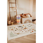 Tapis de jeu puzzle Play&Go - Eevaa 2-en-1 tapis puzzle/boîte de rangement - Ferme | Mousse