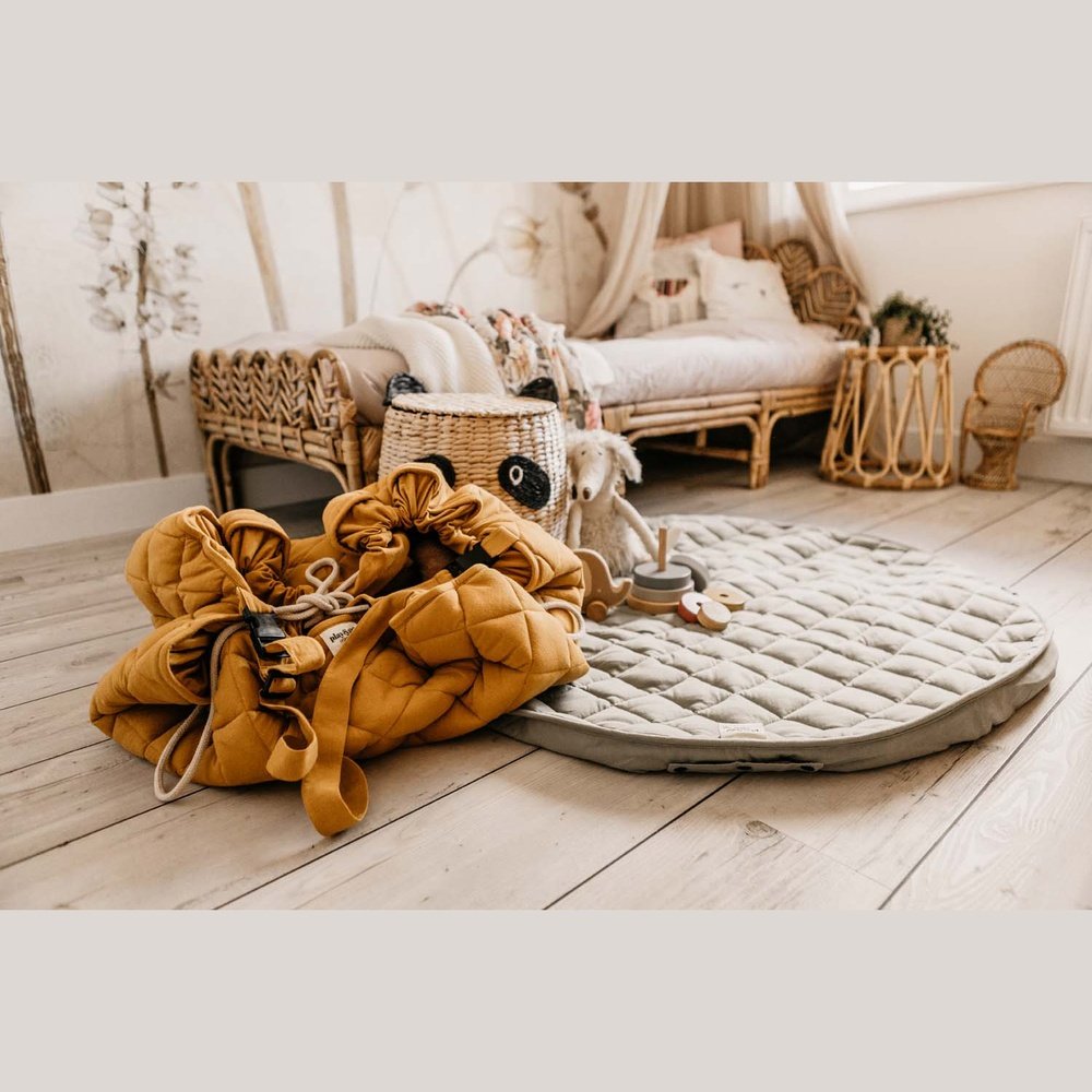 Play&Go Tapis de jeu 3-en-1 - Soft Organic - Vert prairie