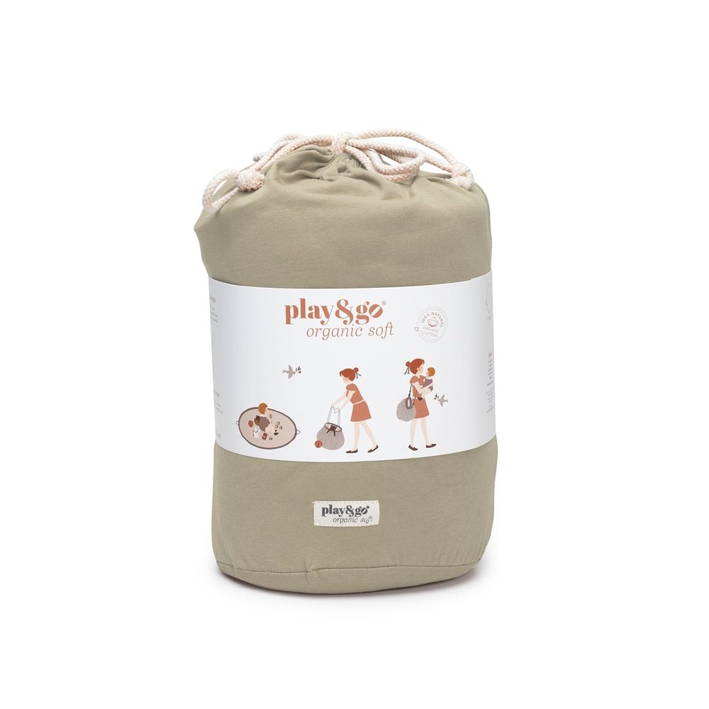 Play&Go Tapis de jeu 3-en-1 - Soft Organic - Vert prairie