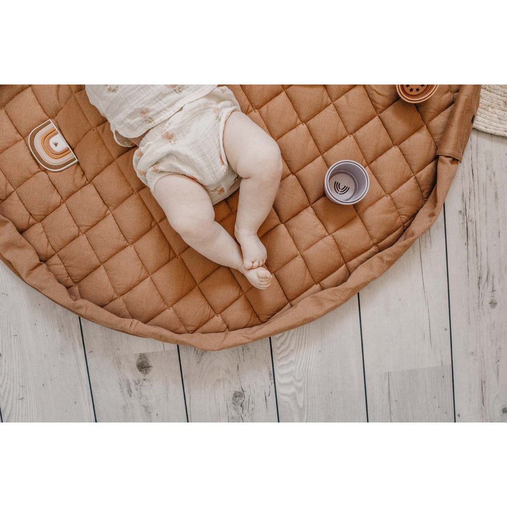 PLAY&GO TAPIS DE JEU 3 EN 1 - DOUX BIO - BRUN FAUVE