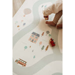 Play&Go Tapis de jeu puzzle - Eevaa 2-en-1 tapis puzzle/boîte de rangement - Village/Terrazzo