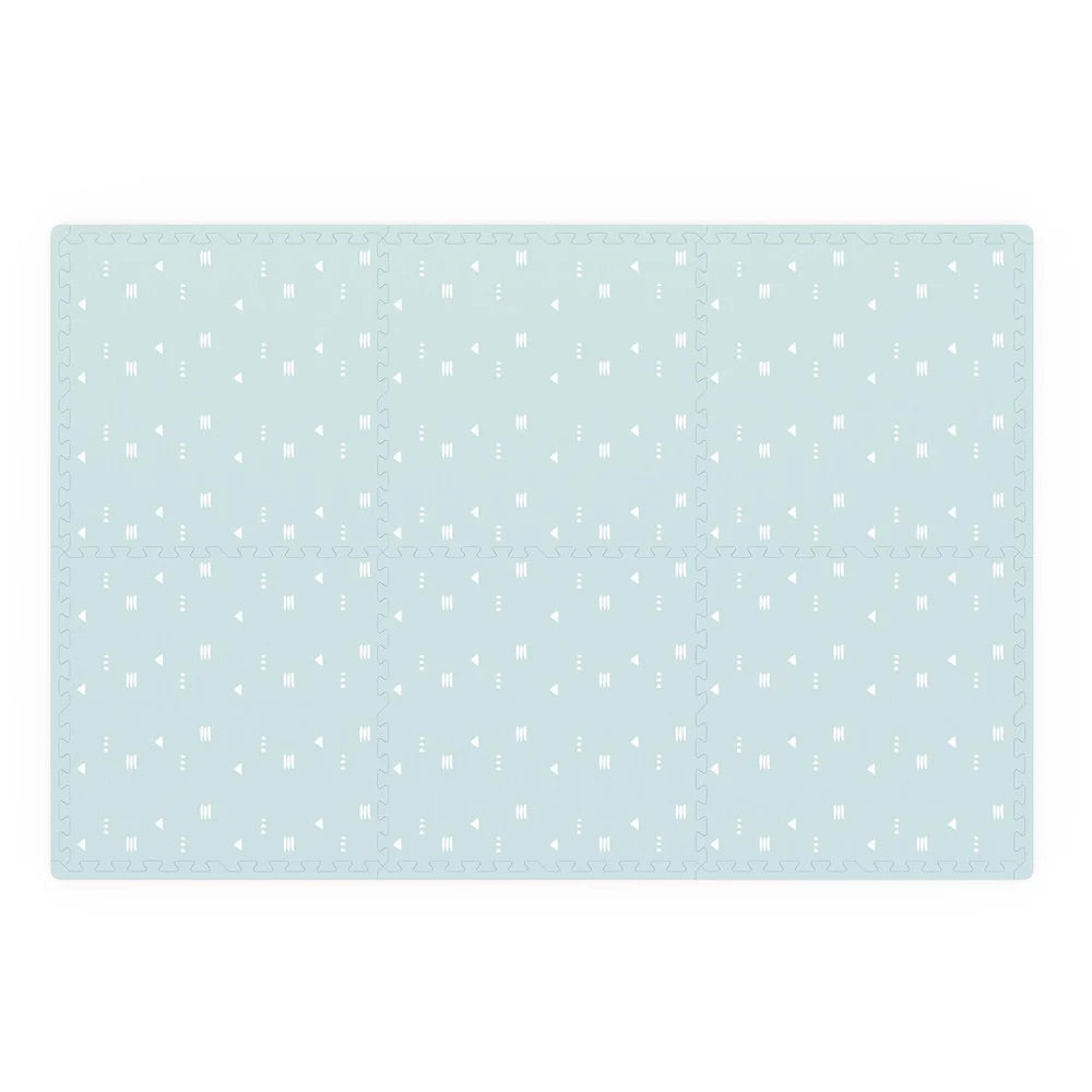 Tapis de jeu puzzle Play&Go - Eevaa tapis puzzle 2-en-1/boîte de rangement - design géométrique Roadmap/Icons | mousse