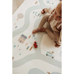 Tapis de jeu puzzle Play&Go - Eevaa tapis puzzle/boîte de rangement 2 en 1 - Village/Terrazzo