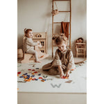 Tapis de jeu puzzle Play&Go - Eevaa 2-en-1 tapis puzzle/boîte de rangement - Alphabet/Terrazzo