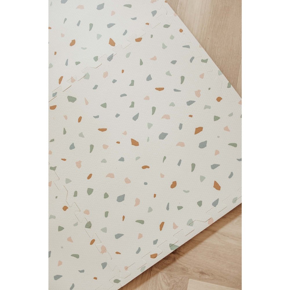 Play&Go Tapis de jeu puzzle - Eevaa 2-en-1 tapis puzzle/boîte de rangement - Village/Terrazzo