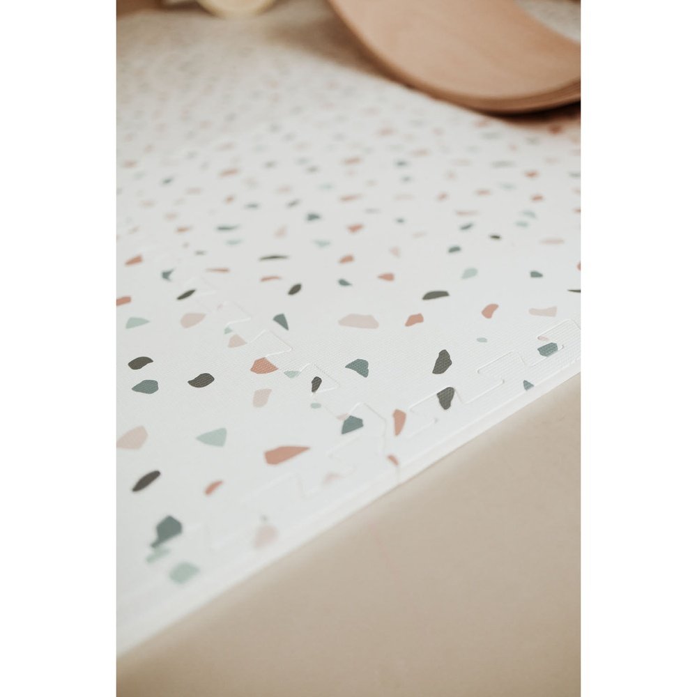 Play&Go Tapis de jeu puzzle - Eevaa tapis puzzle/rangement 2-en-1 - Alphabet/Terrazzo