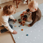 TAPIS DE JEU PUZZLE PLAY&GO - EEVAA TAPIS DE PUZZLE/BOÎTE DE RANGEMENT 2 EN 1 - ROADMAP/ICÔNES