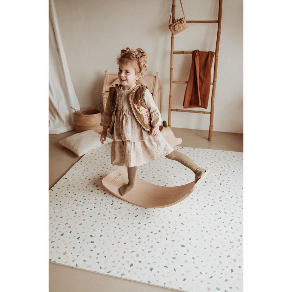 Play&Go Tapis de jeu puzzle - Eevaa tapis puzzle/boîte de rangement 2 en 1 - Alphabet/Terrazzo