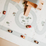 Tapis de jeu puzzle PLAY&GO - tapis puzzle/boîte de rangement EEVAA 2 en 1 - Roadmap/icônes