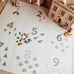 Tapis de jeu puzzle PLAY&GO EEVAA 2-en-1 : tapis puzzle/boîte de rangement - nombres/points