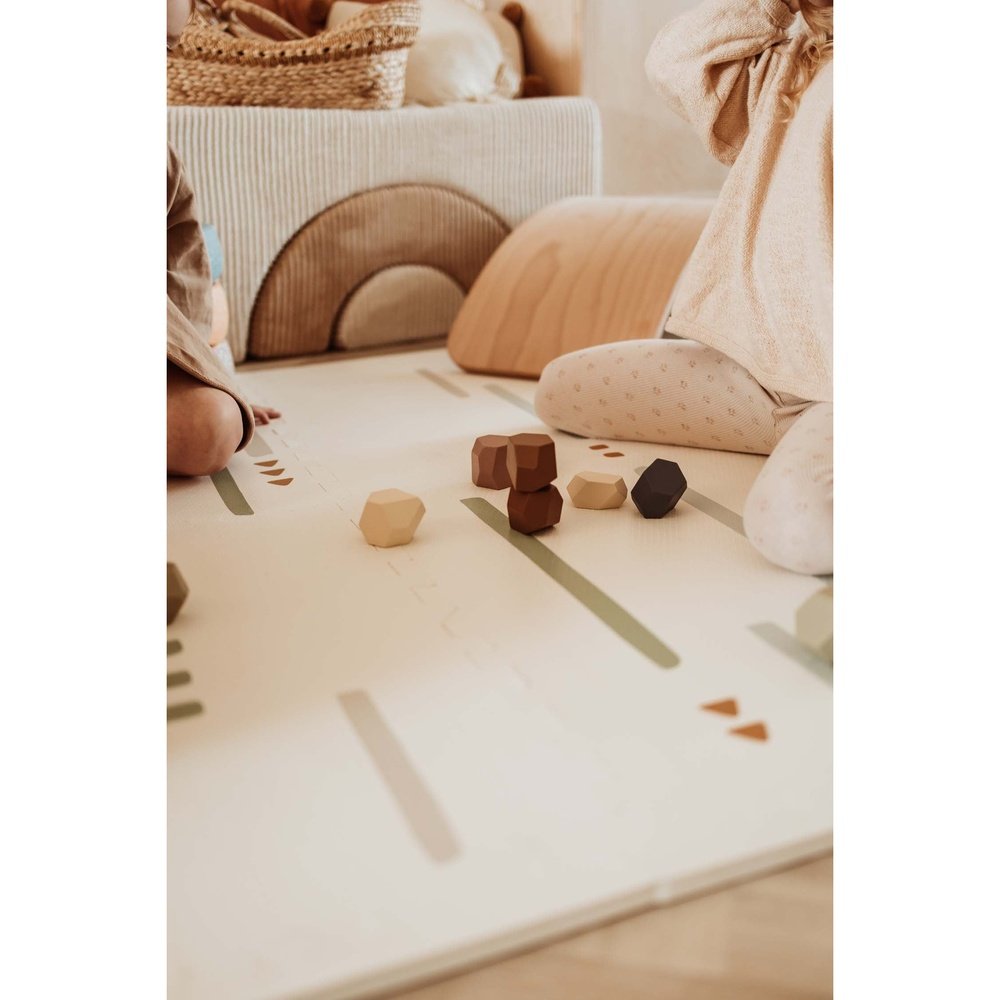Play&Go Tapis de jeu puzzle - Eevaa 2-en-1 tapis puzzle/boîte de rangement - Ferme | Mousse