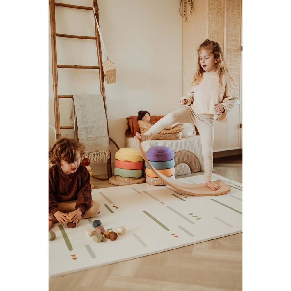 Play&Go Tapis de jeu puzzle - Eevaa 2-en-1 tapis puzzle/boîte de rangement - Ferme | Mousse