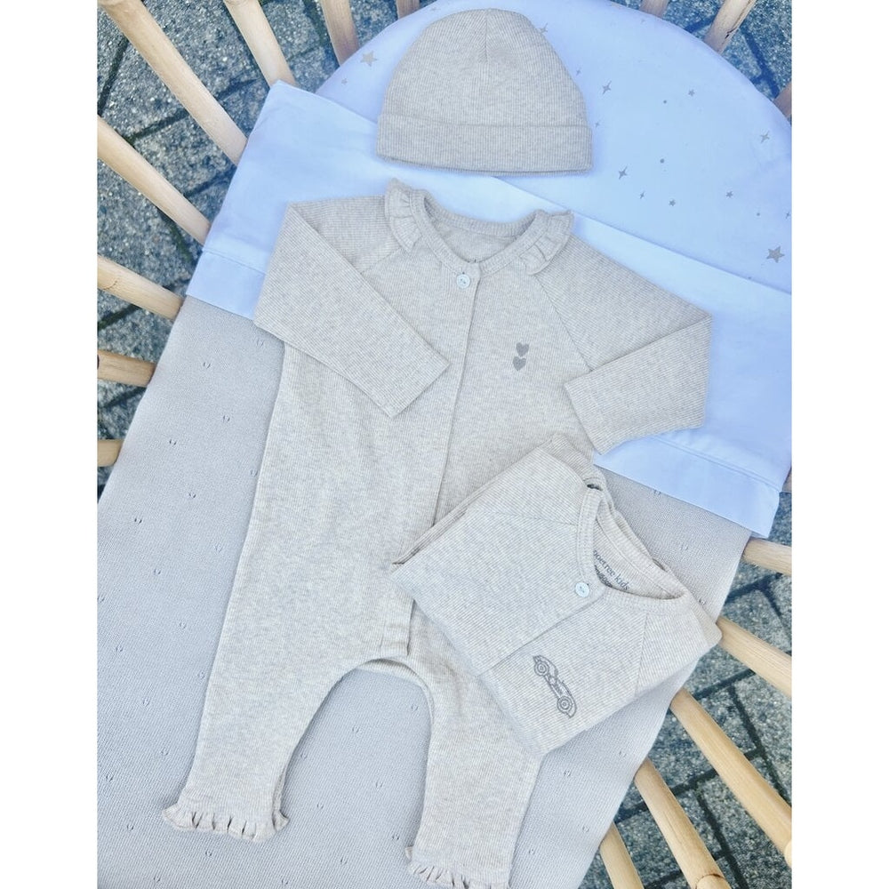 Poetree Kids Olivia combinaison bébé côtelée - sable