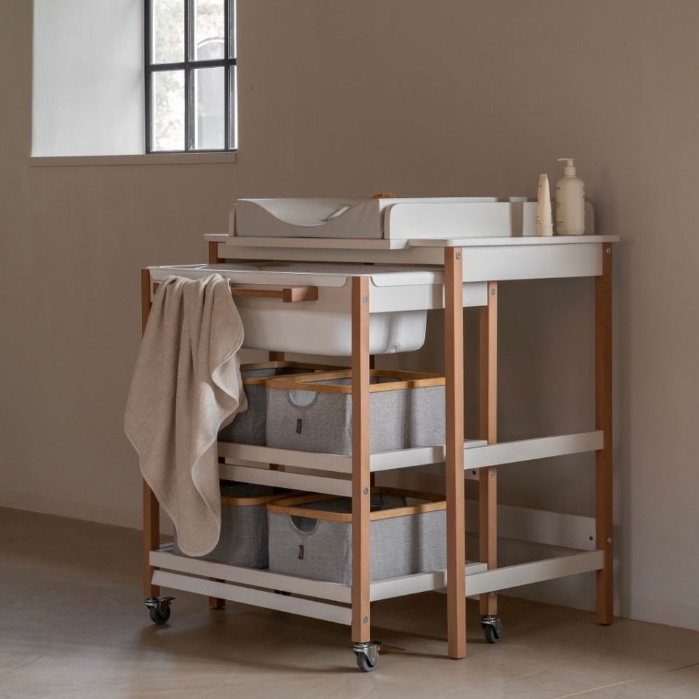 Table à langer avec bain Smart - Clay Natural