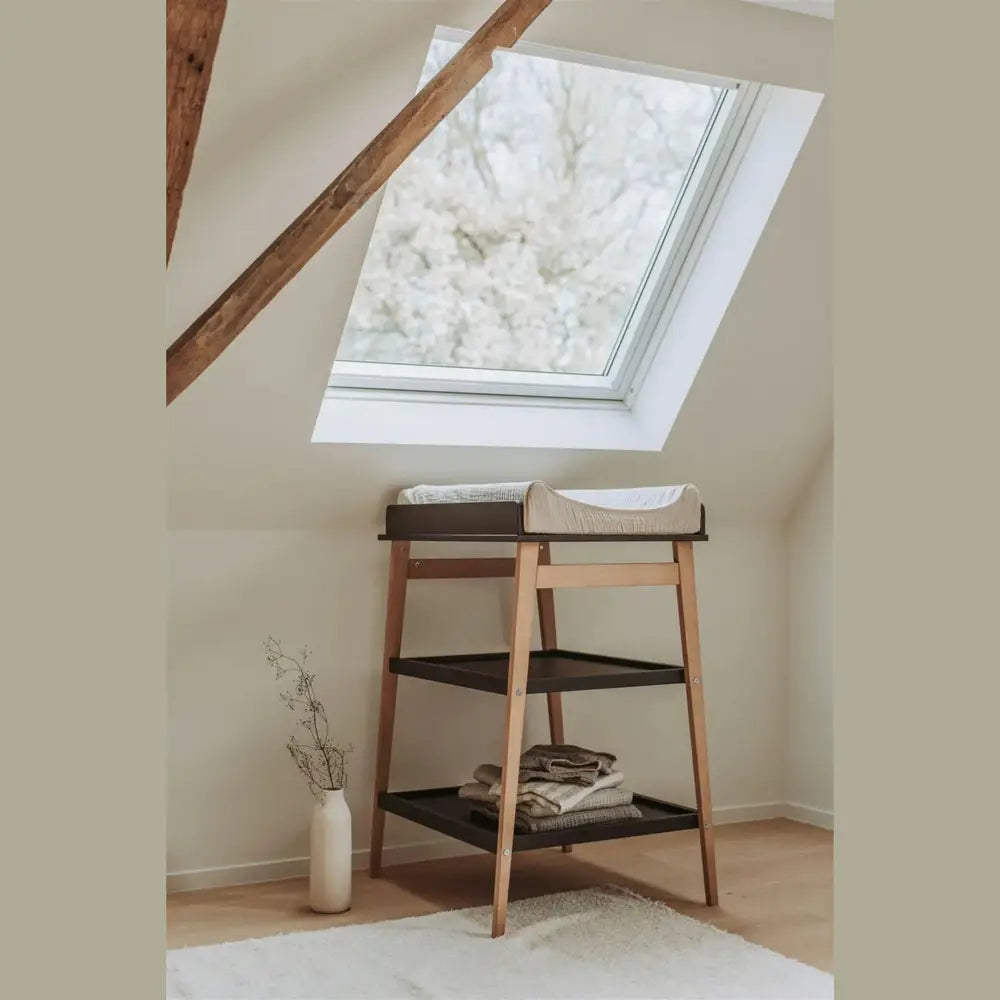 Quax | Table à langer - Tendance - Noir/Naturel
