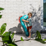 Frite de piscine pour enfants, dinosaure vert – pour deux fois plus de plaisir dans l’eau