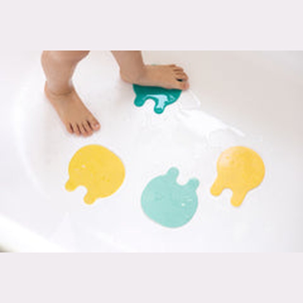txt
Patins antidérapants pour baignoire - Grippi Bath Buddies 8 pièces - Vert/Jaune