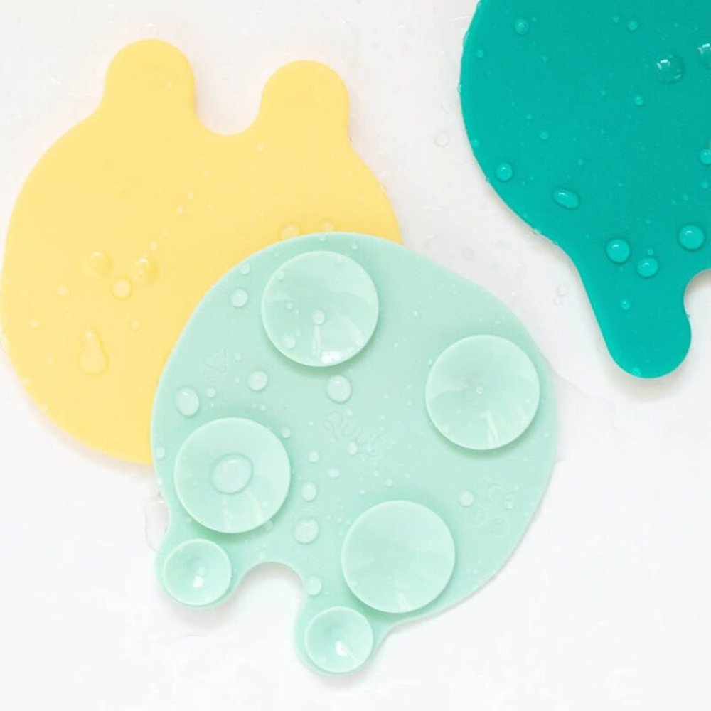Tapis antidérapants pour baignoire - Grippi Bath Buddies 8 pièces - Vert/Jaune