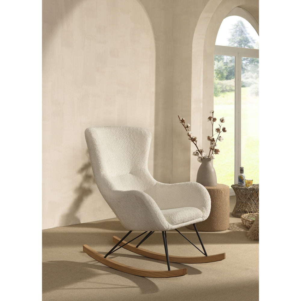Jaxx Fauteuil à bascule Boucle blanc